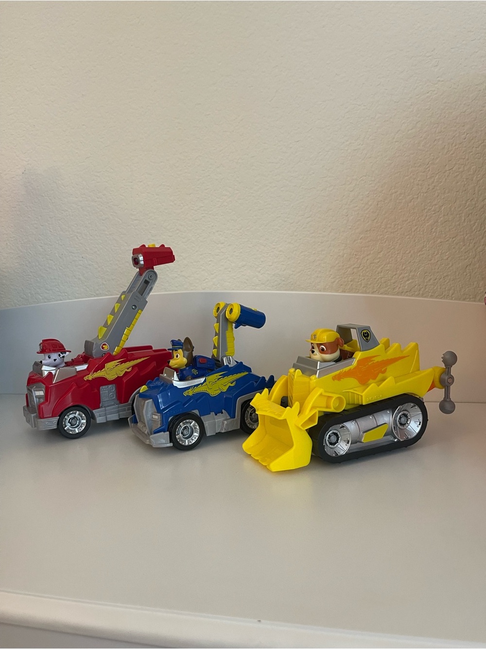 Paw Patrol Marshall, Chase and Rubble Rescue Knight Vehicles